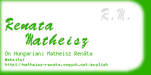 renata matheisz business card